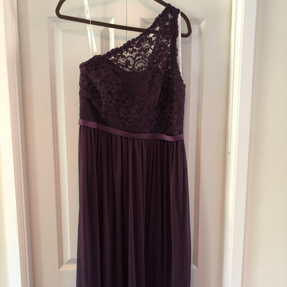 David’s bridal one shoulder bridesmaid dress